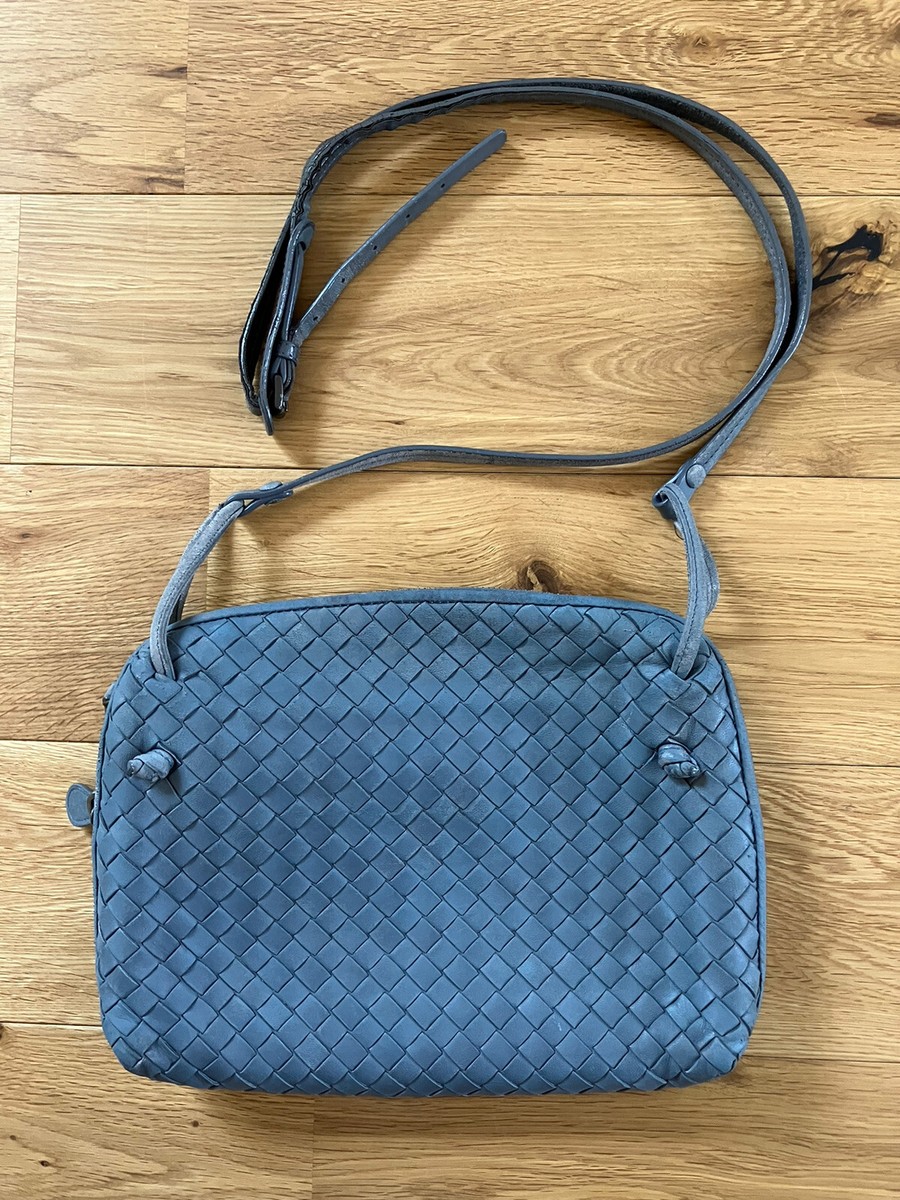 Bottega Veneta Intrecciato Shoulder Bag Bule Grey stk 062901