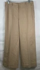 NWT Women’s Lauren Ralph Lauren Cuffed Wide Leg Linen Blend Khaki Pants Size 8