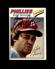 Bob Boone Signed Rare 1977 Topps O-Pee-Chee Philadelphia Phillies Autograph