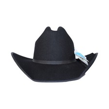 Brand New NWT M F Black 100 Wool Western Products Cowboy Hat Youth M Med Medium