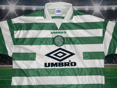 Vintage 1997/98 Celtic FC Home Jersey Authentic Umbro Sz 2XL
