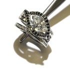 GIA certified 14k white gold 2.05ct marquise diamond engagement wedding ring 13g — photo 8