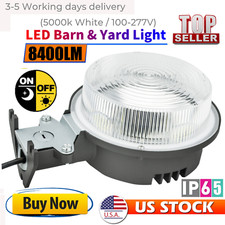 Luz LED Granero 75W, 5000K Atardecer a Amanecer con Fotocélula, Luces LED Exterior 8400LM