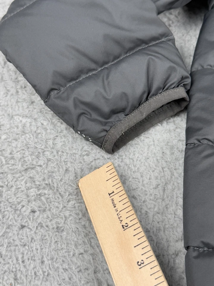 The North Face Puffer Jacket Youth S Gray Green Quilted 550 Down Coat Boys Kids - Image 4 of 4