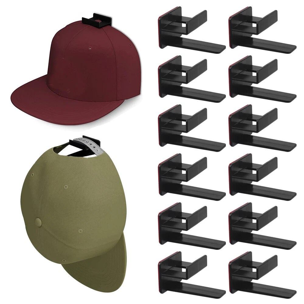 Baseball Cap Hat Rack Wall Door Hanger Holder Storage Organize 12 Hooks  Adhesive