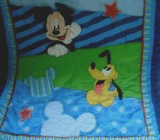 Disney Baby Mickey Mouse Pluto Reversible Infant Quilt