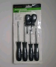 Pittsburgh #47770  6 Piece Screwdriver Set  3 Straight  3 Phillips Magnetic Tips