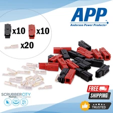 Genuine 10 Pairs Anderson Powerpole 15 Amp Connectors Black & Red
