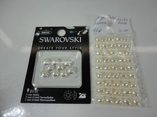 7mm Swarovski ART Beads Creamrose Pearl 45 pcs new, 9 pc 7mm Hotfix Xirius flat