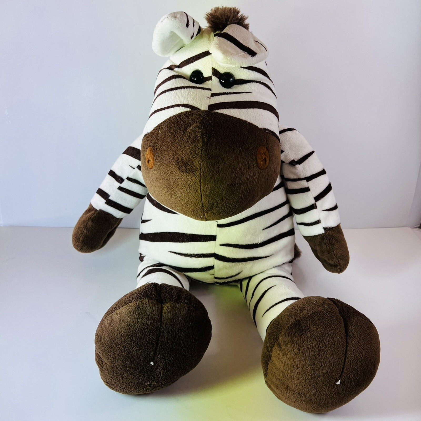 large stuffed zebra