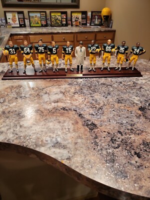 1966 GREEN BAY PACKERS DANBURY MINT FIGURE STATUE STARR LOMBARDI