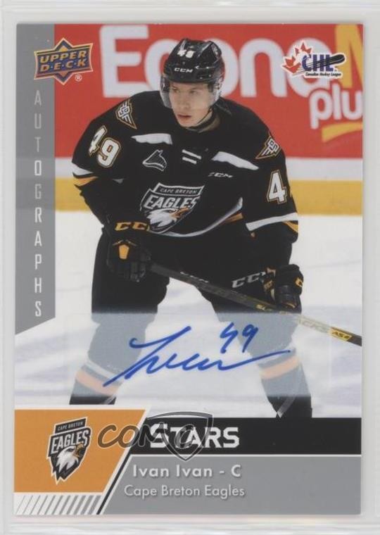 2022-23 Upper Deck CHL Stars Auto Ivan Ivan #302 Auto og2