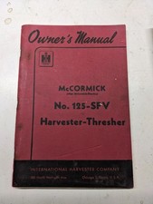 INTERNATIONAL HARVESTER IH OWNERS OPERATION MANUAL MCORMICK #125-SPV THRESHER