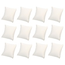 12Pcs 3.54" x 3.15" PU Bracelet Watch Pillow Jewelry Display Pillows, White