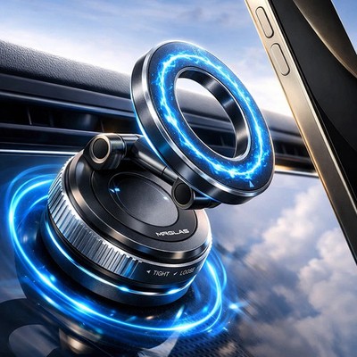 2026 Upgrade Vakuum Handyhalterung Auto Magnet für iPhone Samsung Xiaomi Huawei