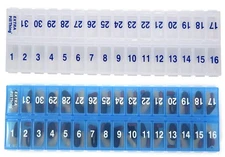 Monthly Pill Organizer Clear Blue 31 Day Am Pm Medication Dispenser Large Print