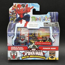 2016 MiniMates ULTIMATE SPIDERMAN WEB WARRIORS Shield Armor & POWER MAN