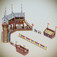 MOC: Medieval Tournament Grounds Model for Castle Collection 3186 Pieces