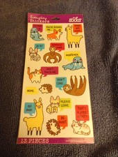 2017 FUNNY STICKO EVERYDAY STICKERS ANIMAL PHRASES SARCASTIC ANIMALS 13PCS NEW