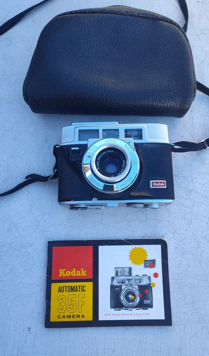 VTG Kodak Automatic 35F 35mm film camera Kodak Ektanar 44mm f:2.8