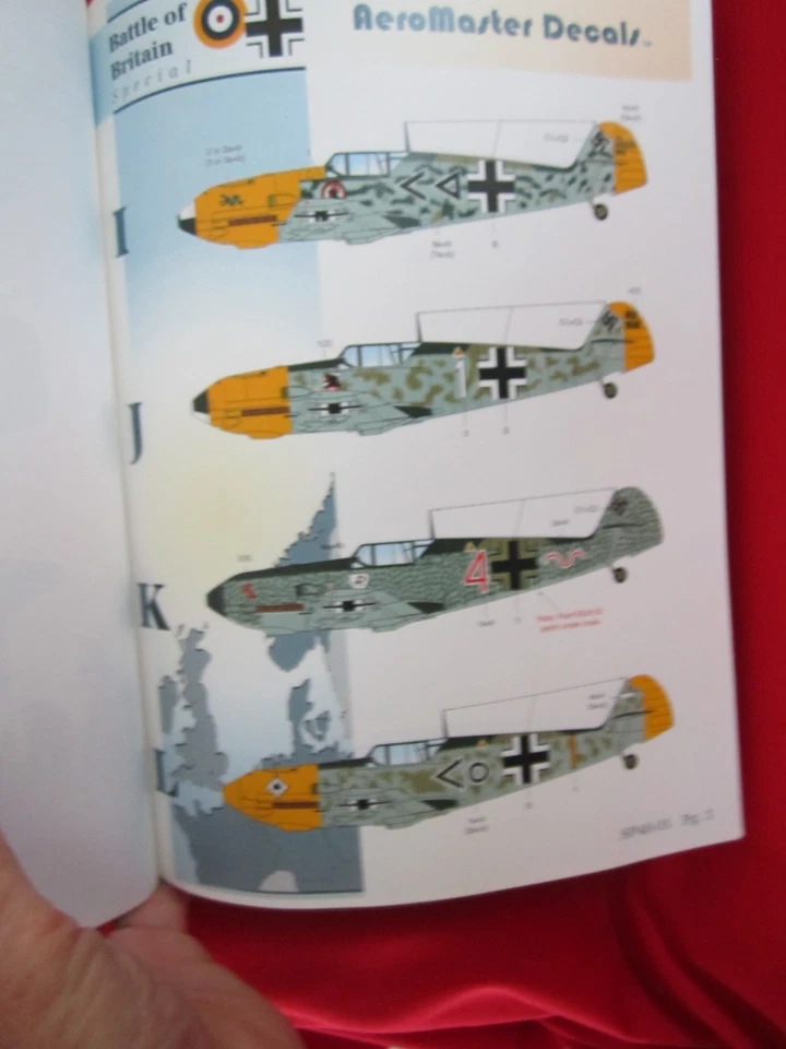 1/48 AeroMaster SP48-05 Decal Battle of Britain AC Spitfire, Hurricane, Me-109 Y - Image 4 of 4