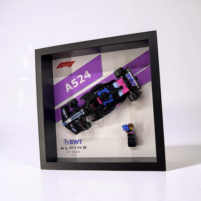 Display Rahmen für LEGO  Speed Champions BWT Alpine F1 A524 Rennwagen 77248
