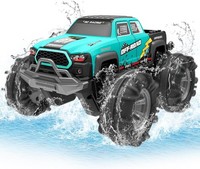 4WD Amphibisches Ferngesteuertes Auto,Rc Auto Wasserdicht Mit Gestensensor,Led