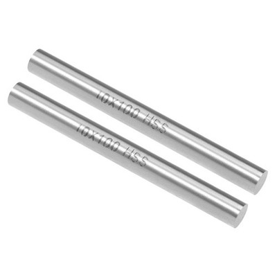 Uxcell 2Pcs round Steel Metal Rods, 10Mm X 100Mm High Speed Steel (HSS) Lathe