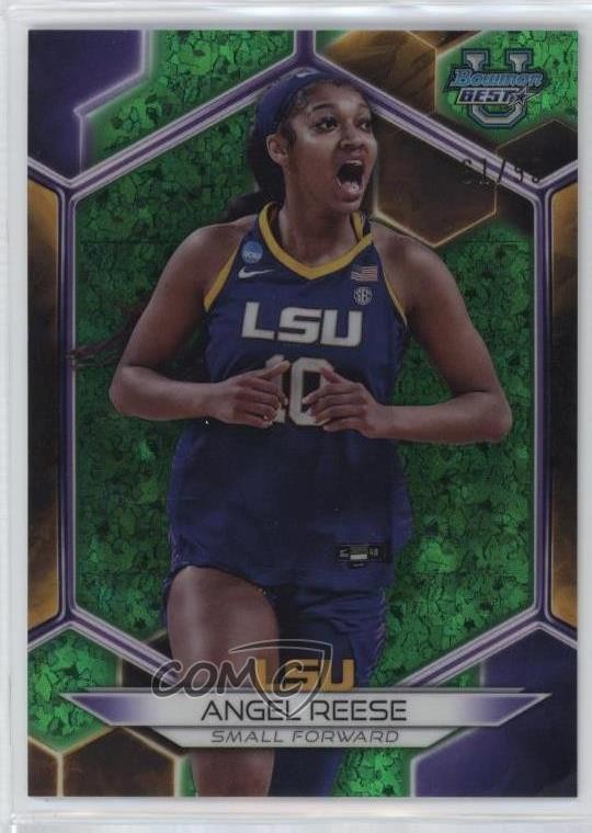 2023-24 Bowman U Best Green Mini-Diamond Refractor 61/99 Angel Reese #44 1cc7