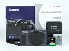 Canon PowerShot SX620 HS Compact Digital Camera Black 20.2MP w/SD Card Near Mint