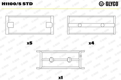 NEU - GLYCO H1100/5STD Kurbelwellenlager für FORD MAZDA