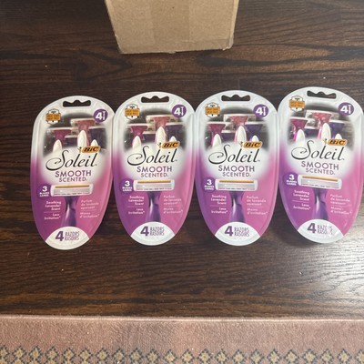 Lot of 4 Bic Soleil Smooth Lavender Scented Razors Womens ( 16 Razors)