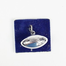 Silver Tone Football Charm New On Card