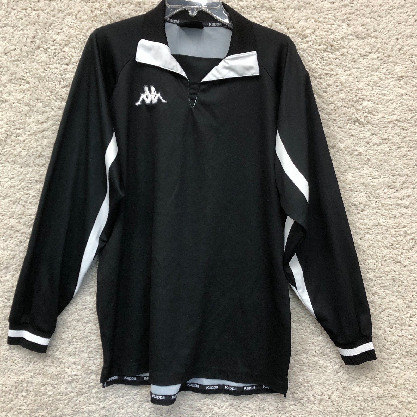 VINTAGE Juventus Jersey Extra Large Adult Black Kappa Football Soccer Mens XL
