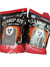 NEW PIG Biohazard Cleanup Kit Blood Vomit Urine Spill Absorbent 2 Pack