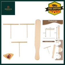 Wooden Crepe Spreader & Spatula Set - Natural Kitchen Tools 4-Piece