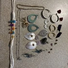 Costume Vintage Jewelry Lot Earrings Bracelet Pendant Ring
