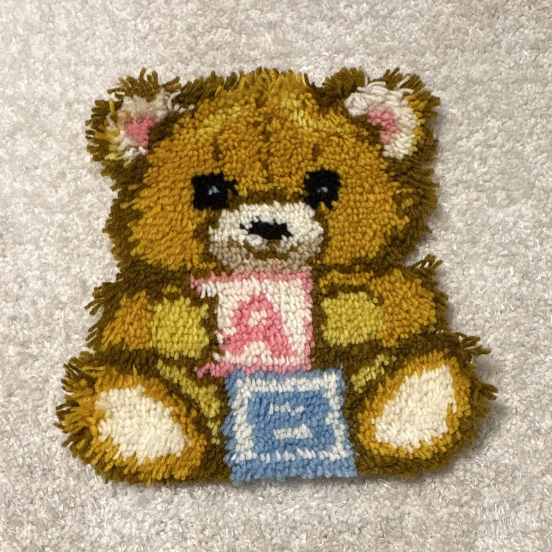 1980’s latch hook Teddy Bear 