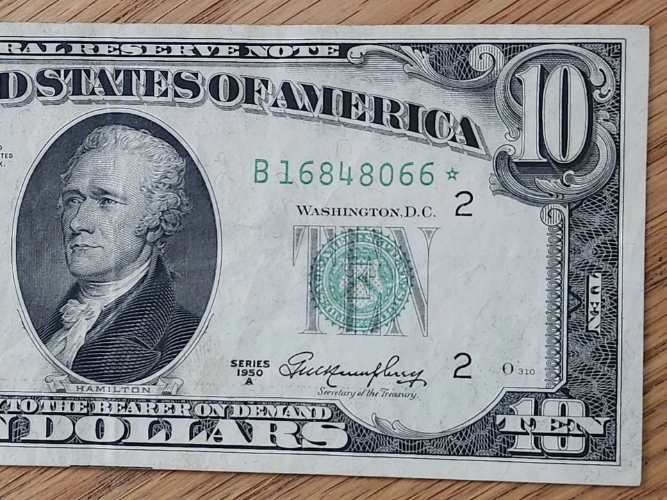 1950 A $10 "STAR NOTE" NEW YORK DISTRICT B16848066* - Image 4 of 4