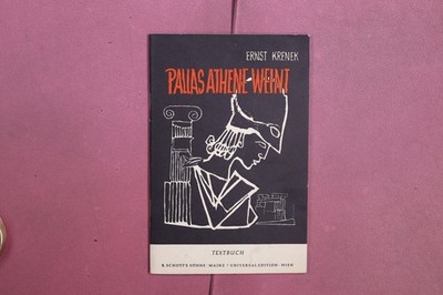 405845 Ernst Krenek PALLAS ATHENE WEINT B. Schott's Söhne / Universal Edition