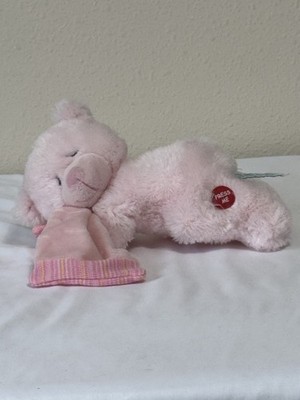 Russ Baby 10 Inch Pink Musical Teddy Bear Plush Brahms Lullaby Clean