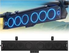 34 Inch UTV Sound Bar, 8-Speaker Bluetooth ATV Sound Bar with RGB Lights, IP66 W