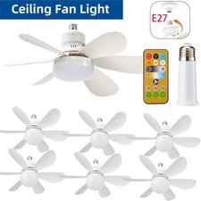 Socket Ceiling Fans with Lights and Remote- Socket Fan light with Dimmable Led