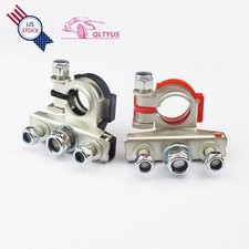 1 Pair 12V Top Post Car 3 Way Battery Wire Cable Terminals Clamp Connectors