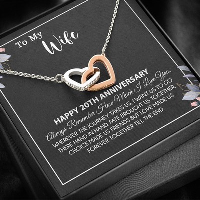 20th Anniversary Gift For Wife Necklace, 20 Year Anniversary, 20th