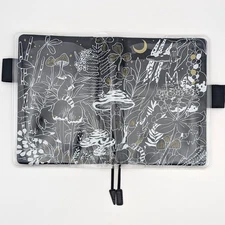 Hobonichi Cover Colors Black x Pale Blue A6 w/Cover on Cover Hide and Seek Rare