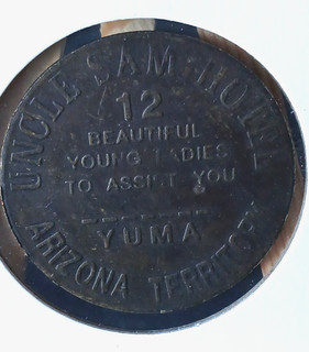 Vintage Brothel $3 All Night Token Yuma AZ Uncle Sam's House (Sunday 99 Cents)