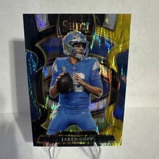 2025 Panini Select - Concourse Jared Goff #69 Black & Gold Shock Prizm