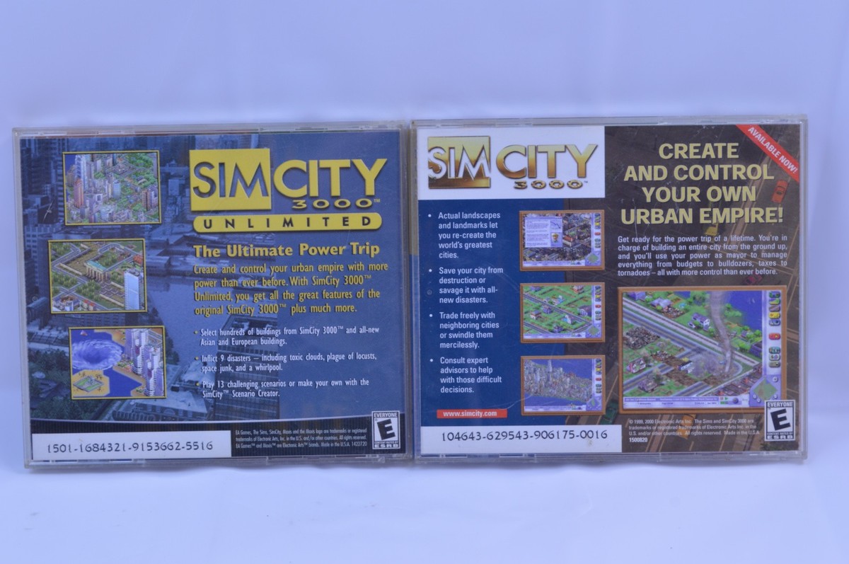 Lot of 2 Sims CD ROM PC Games EA Livin Large Expansion & Sim City
