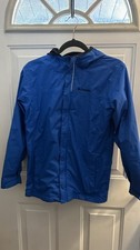 Columbia Boys Blue Omni Tech Waterproof Rain Jacket Size Large